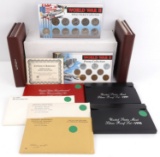 U.S MINT SILVER CLAD PROOF SET & WWII PENNY NICKEL