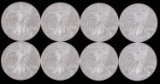 8 2016 1 OZT OUNCE SILVER AMERICAN EAGLE BU COINS