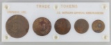 J.E. MORGAN STEPHENS ARK. TRADE TOKEN 5 PIECE SET