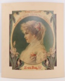 ART NOUVEAU YELLOW ROSE TOBACCO ADVERTISING POSTER
