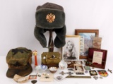 LARGE LOT GENERAL ANTIQUES MILITARY BIG VARIETY