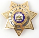 US DEPUTY SHERIFF BADGE FOR STATE OF HAWAII