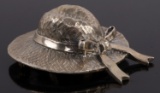 J.H. BREAKELL STERLING SILVER COWBOY HAT BROOCH