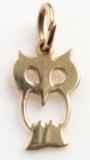 14KT YELLOW GOLD OWL PENDANT