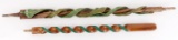LOT OF 2 NATIVE AMERICAN WOODEN PIPE STEMS