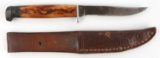 6 INCH ANTIQUE BONE HANDLE FIXED BLADE KNIFE