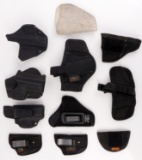 ASSORTED HANDGUN NYLON & PLASTIC HOLSTER LOT OF 11