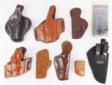 LOT OF 8 HOLSTER LOT DON HUME ALESSI AKER GALCO
