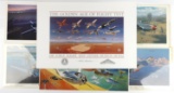 LOT OF 6 PILOT SIGNED AVIATION PRINTS