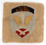 WWII US FIRST ALLIED AIRBORNE KNIT PILLOW COVER
