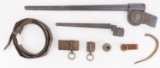 SWORD PARTS BAYONET RIFLE SLING SCABBARD LOT
