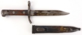 WWII BOWIE POINT FINNISH M1928 BAYONET & SCABBARD