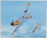 WWII GERMAN THIRD REICH ME-109 WADDEY PAINTING