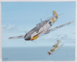 WWII GERMAN THIRD REICH ME-109 WADDEY PAINTING