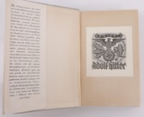 WWII GERMAN THIRD REICH HITLER EX LIBRIS BOOK