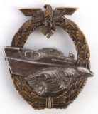 WWII GERMAN THIRD REICH E BOAT BADGE SCHWERIN