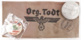 LOT OF 3 WWII GERMAN ARMBAND BELT BUCKLE PIN