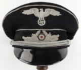 WWII GERMAN REICH DIPLOMATIC KORPS OFFICIAL VISOR