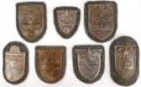 WWII GERMAN THIRD REICH CAMPAIGN SHIELDS LOT OF 7