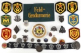 WWII GERMAN USSR US MIXED BADGE PIN PATCH LOT