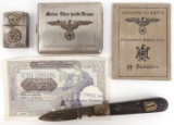 WWII GERMAN THIRD REICH PERSONAL EFFECTS LOT OF 5