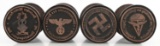 WWII GERMAN THIRD REICH HAND STAMPS LOT OF 4