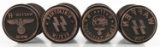WWII GERMAN THIRD REICH HAND STAMPS LOT OF 4