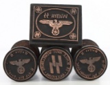 WWII GERMAN THIRD REICH HAND STAMPS LOT OF 4