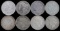LOT 8 MIX DATE SILVER PEACE & MORGAN DOLLAR COINS