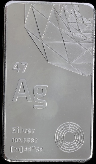 ELEMETAL 10 OZT OUNCE .999 FINE SILVER BAR INGOT