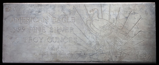 100 TROY OUNCE 999 FINE SILVER BULLION BAR