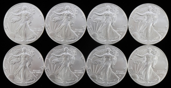 LOT 8 2023 1 OZT SILVER AMERICAN EAGLE COINS