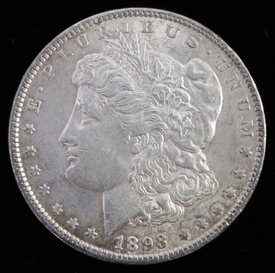 MORGAN SILVER DOLLAR 1893 KEY DATE EF COIN