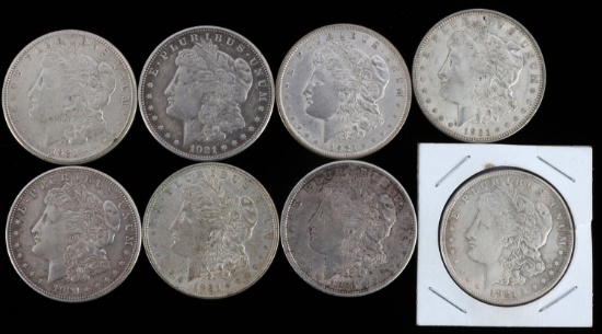 LOT 8 1921 MORGAN SILVER DOLLAR COINS