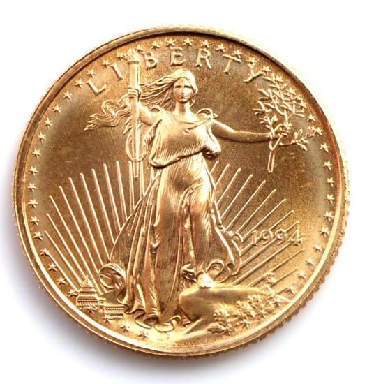 1994 GOLD 1/10 OZT OUNCE AMERICAN EAGLE BU COIN