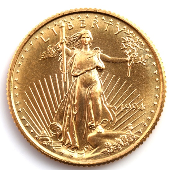 1994 GOLD 1/10 OZT OUNCE AMERICAN EAGLE BU COIN
