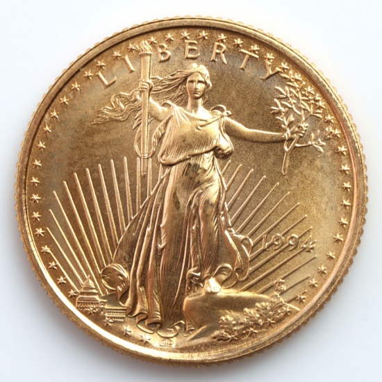 1994 GOLD 1/10 OZT OUNCE AMERICAN EAGLE BU COIN
