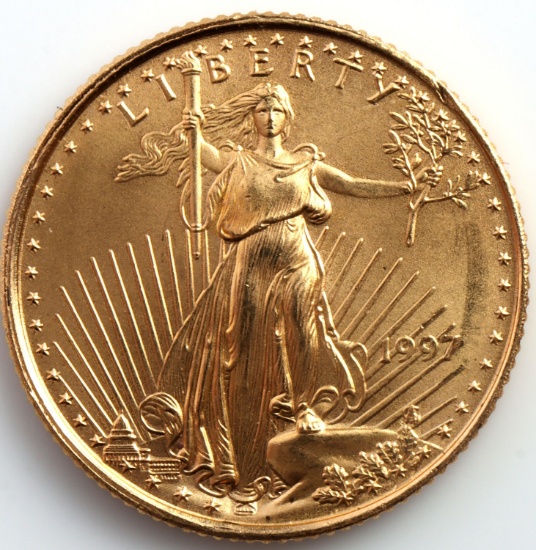 1997 GOLD 1/10 OZT OUNCE AMERICAN EAGLE BU COIN
