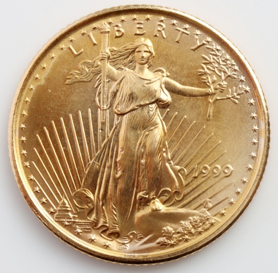 1999 GOLD 1/10 OZT OUNCE AMERICAN EAGLE BU COIN