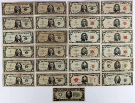 $93 FACE VALUE SILVER CERTIFICATE STAR CURRENCY