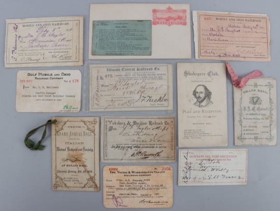 11 PC LOT RAILROAD PASS VICKSBURG MERIDIAN MOBILE