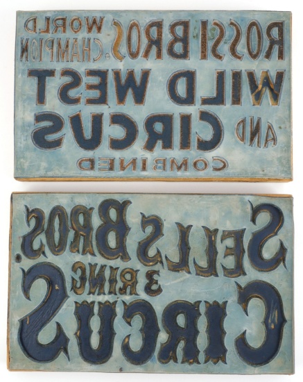 SELLS & ROSSI BROS CIRCUS & WILD WEST POSTER STAMP