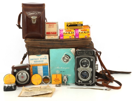 ROLLEIFLEX COMPUR-RAPID DRP DRGM 75MM & EXTRAS