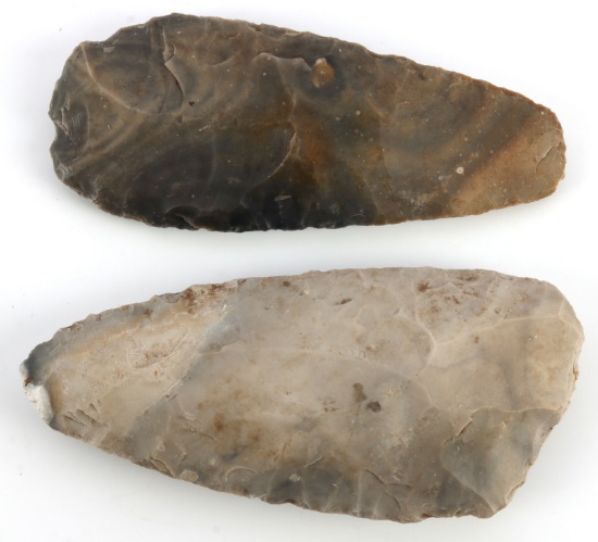 LOT 2 PRE COLUMBIAN MAYAN BI FACIAL LITHIC BLADES