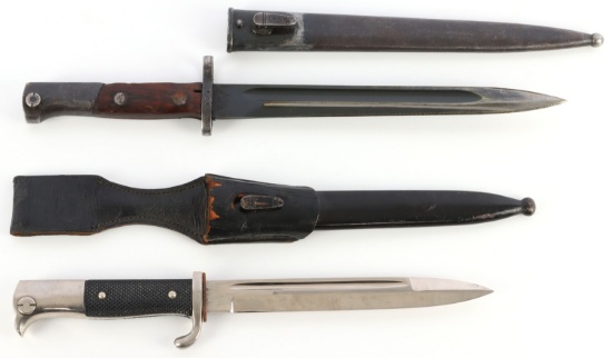 LOT OF 2 WWII RUSSIAN & GERMAN BAYONETS