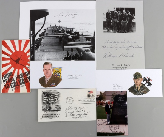 LOT OF 7 WWII DOOLITTLE RAIDERS SIGNATURES