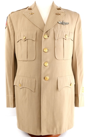 WWII USAAF CBI PILOTS SERVICE JACKET WITH INSIGNIA