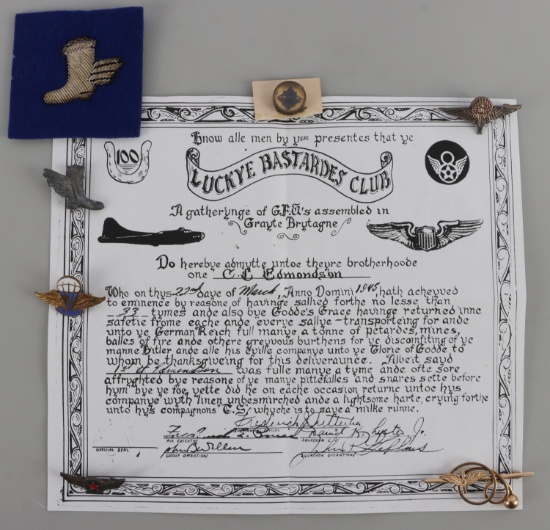 WWII LATE ARRIVALS CLUB WINGED BOOT COLLECTION 8PC