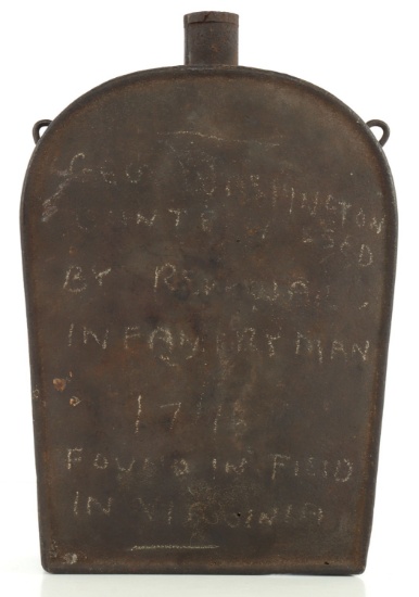REVOLUTIONARY WAR FIELD FOUND VIRGINIA CANTEEN