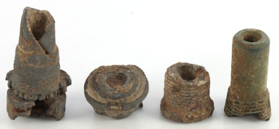 LOT OF 4 CIVIL WAR UNION SCHENKL INERT FUSES